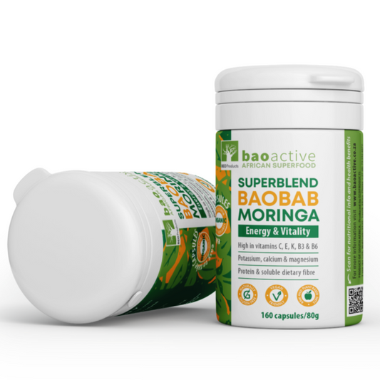 BaoActive Baobab-Moringa Blend - 120 Capsules