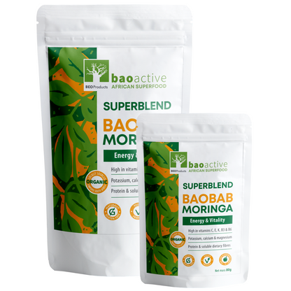 BaoActive Baobab-Moringa Blend Powder