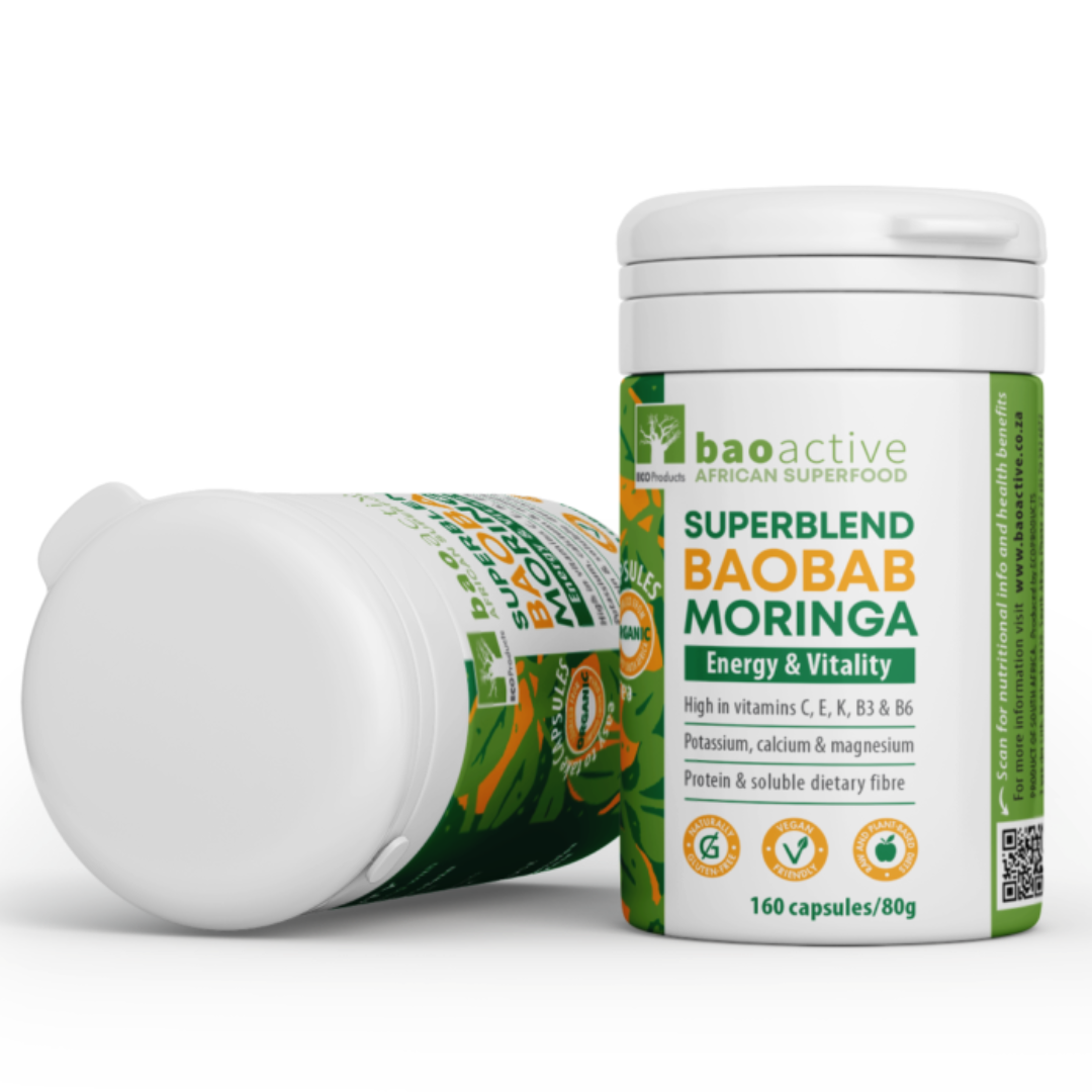 BaoActive Baobab-Moringa Blend - 120 Capsules